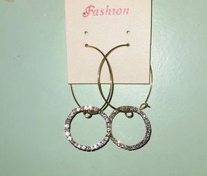 Hoop Earring With Stone Work