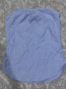 Blue Striped V-Neck Top( not wore once)
