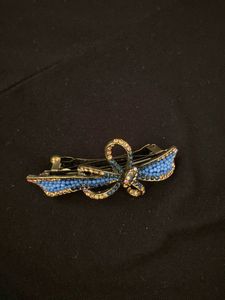 Vintage Beaded Bow Hair Clip