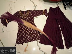 Elegant Maroon Kurta Set with Dupatta