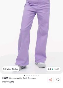 H&amp;m wide leg lavender pants🪻with tag.