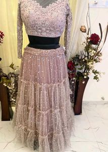 SALE price designer lehenga dusky pink shade