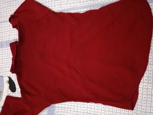 Maroon Button-Up Top