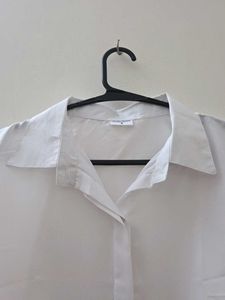 Classic White Short Sleeve Button-Up Shirt