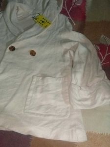 Stylish White Linen Jacket
