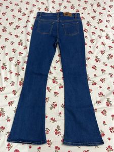 Flared Blue Denim Jeans