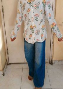 Floral Print Button-Up Shirt