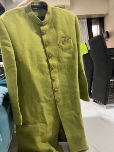 Men's Lime Green Ethnic Jacket