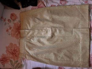 gold shimmer skirt