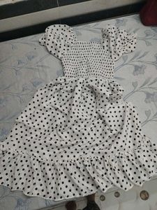 Polka Dot Smocked Vintage Dress