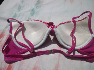 Hot Pink Polka Dot Bikini Top