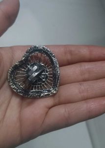 Heart Shape Oxidized Silver Ring
