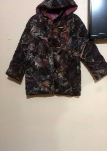 Floral Quilted Hooded Jacket