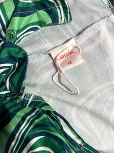 Swirl Print Cropped Cardigan