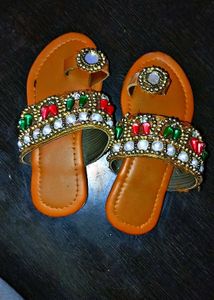 Embellished Toe Ring Sandals for kids