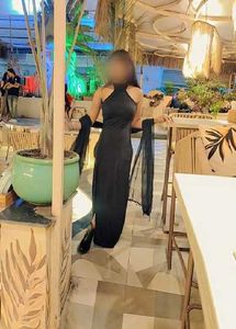 Chic Black High-Slit Maxi Dress
