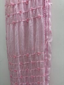Pink Crinkled Dupatta