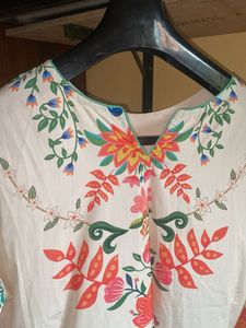 Stylish Printed Palazzo Pant with long kamiz and d