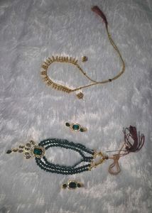 Elegant Emerald & Gold Jewelry Set