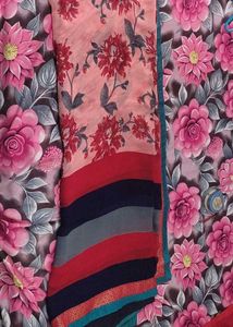 Beautiful Floral Print Saree