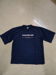 Navy Blue 'Control' Graphic T-Shirt