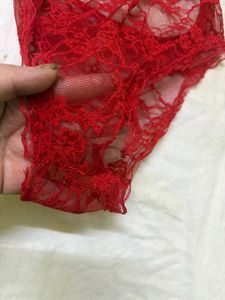 Red Lace Lingerie Bodysuit
