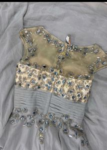 Stunning Grey Embellished Gown