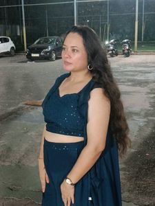 Stunning Blue Sequin Lehenga Choli