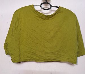 Olive Green Cropped T-Shirt