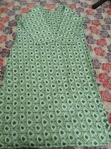 Green Printed Kurta Set