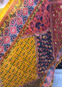 Embellished Yellow Kurta Set with Printed Dupatta