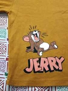 "Trendy Mustard Tom &amp; Jerry Crop Top