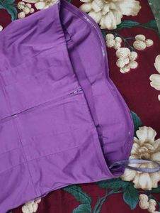 Purple Strapless Mini Dress