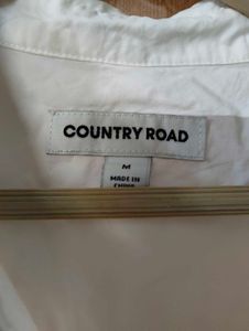 Country Road Sleeveless White Shirt