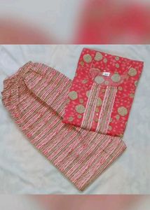 Beautiful Pink Floral Kurta Set