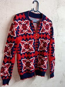 Winter Zipper Cardigan Sweater Multicolour