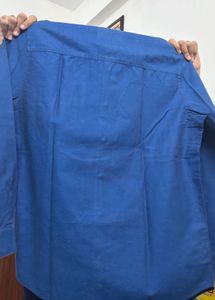 Men's Blue Cotton formal Shirt