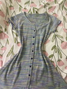 Striped Button-Down Dress