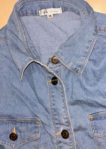 Denim long jacket