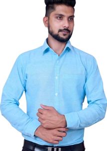 Men's Sky Blue Casual Shirt
