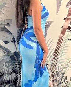 Blue Floral Maxi Dress