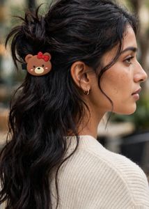 Cute Character Hair Clips – 5 Piece Set (Brown)