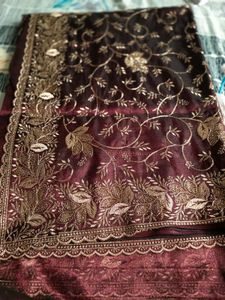 Embroidered Silk Saree