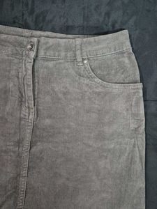 Corduroy knee length Skirt/classy/korean