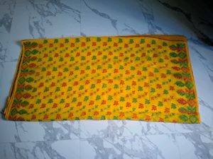 Vibrant Yellow Floral Saree