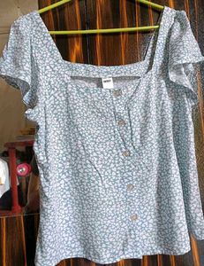 Anko Green Floral Print Top
