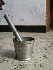 Vintage Metal Mortar and Pestle