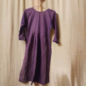 New and Never Used Purple Embroidered Kurta