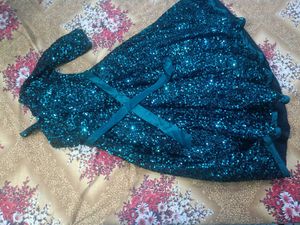 Sparkling Emerald Green Sequin Gown