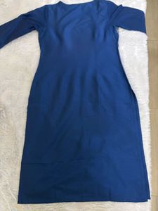 Elegant Blue Kurta with Gold Embroidery